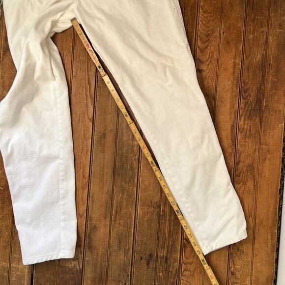 Women’s Vintage 80s white high waisted straight leg mom jeans Skoozi size 9/10 - Picture 6 of 9